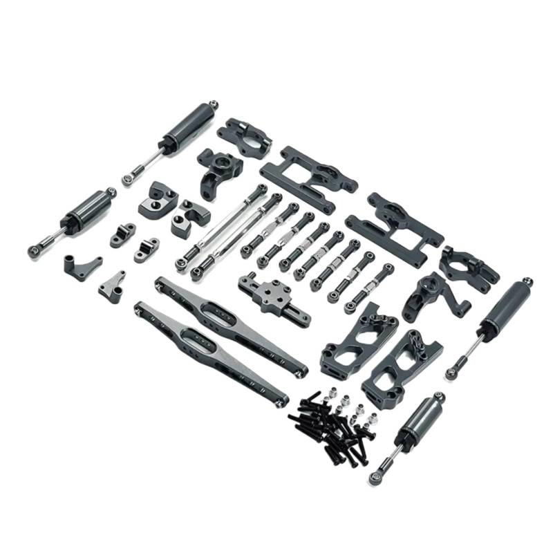 YONMFRDS RC Autoteile Für Wltoys 12427 12428 12423 Für FY01 02 03 Fernbedienung Auto Upgrade Zubehör Metall Upgrade 12 Stück Set Teile(Titanium) von YONMFRDS