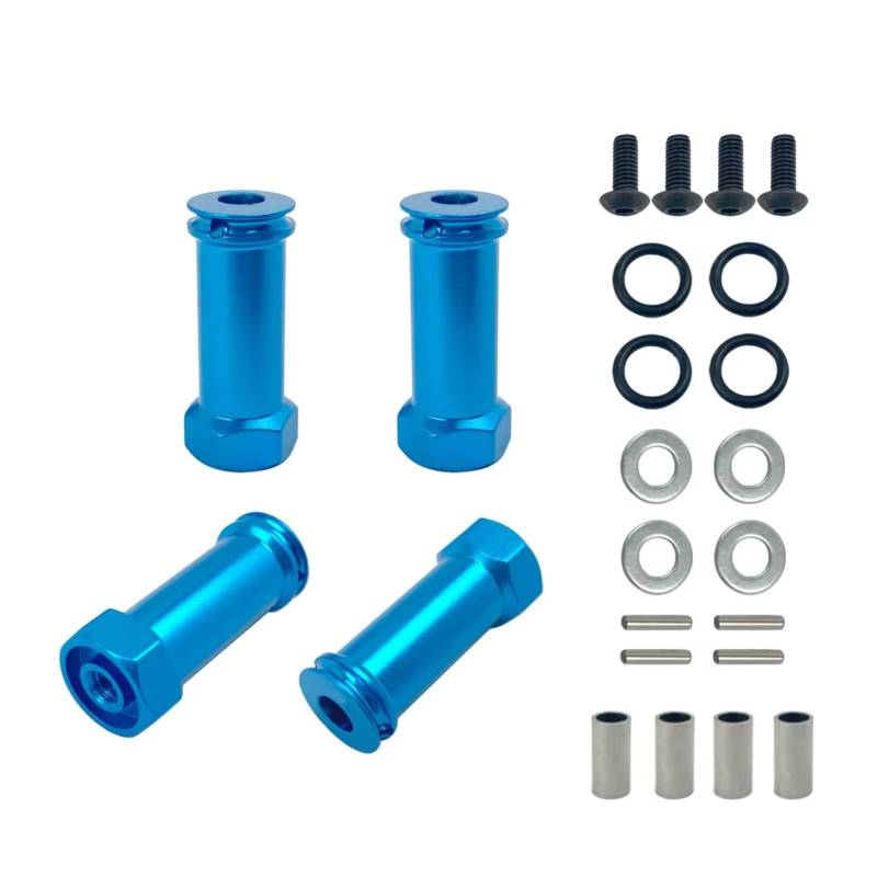 YONMFRDS RC Autoteile Für Wltoys 144001 124019 A959 1 Satz 30-mm-Adapter, Erweiterter Combiner-Koppler 12-mm-Rad-Sechskant-Nabenantriebsadapter RC-Autoteile(Blue) von YONMFRDS