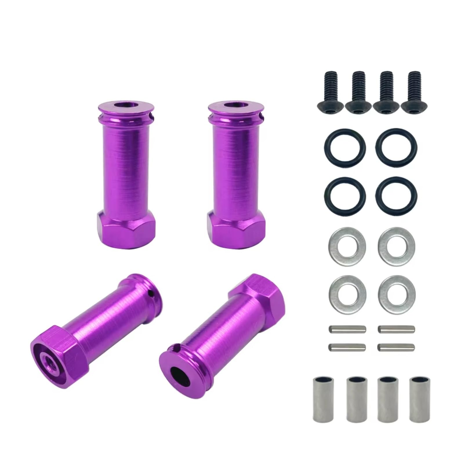 YONMFRDS RC Autoteile Für Wltoys 144001 124019 A959 1 Satz 30-mm-Adapter, Erweiterter Combiner-Koppler 12-mm-Rad-Sechskant-Nabenantriebsadapter RC-Autoteile(Purple) von YONMFRDS