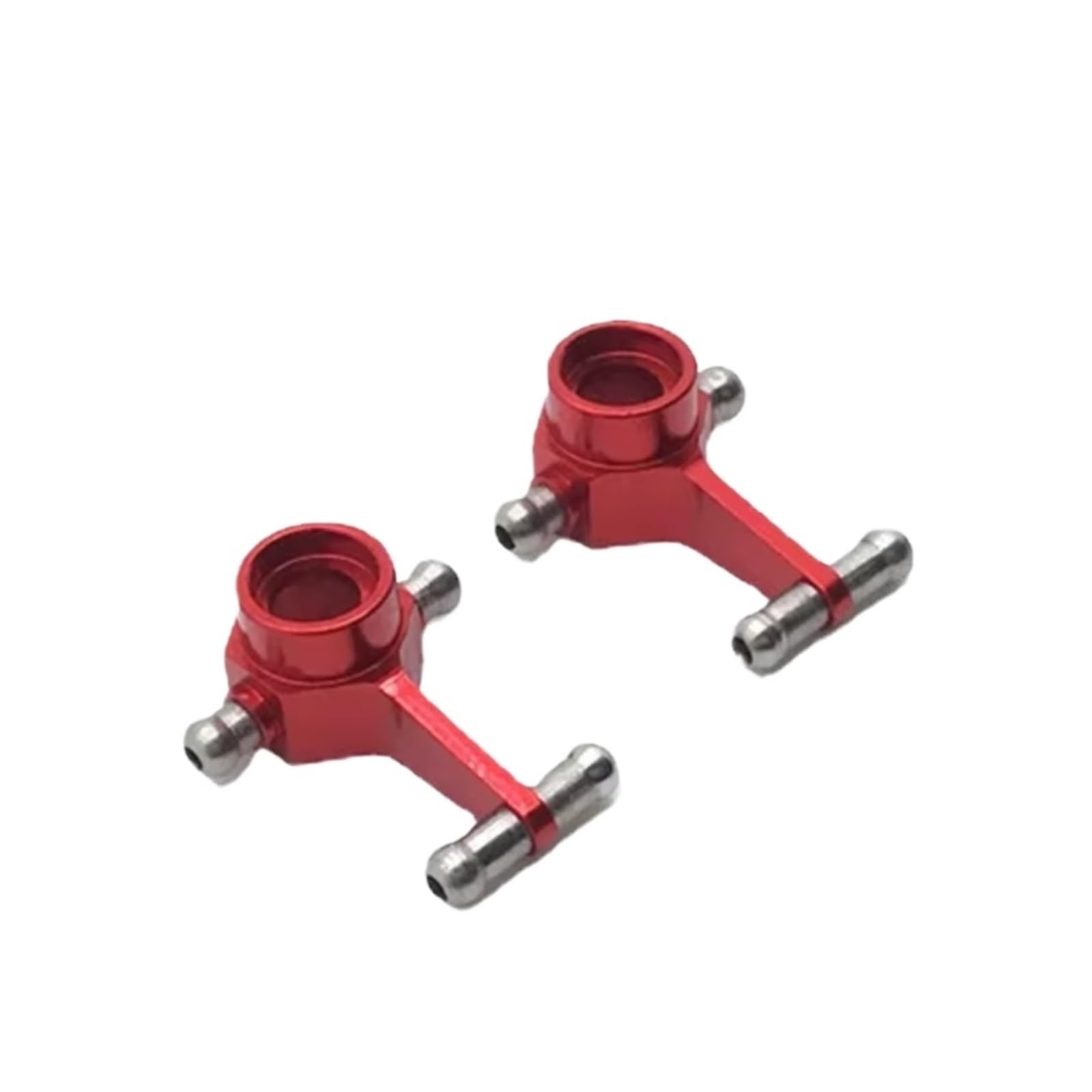 YONMFRDS RC Autoteile Für Wltoys 284131 K969 K979 K989 K999 P929 P939 1/28 2 Stücke Metall Front Steering Cup RC Auto Upgrade Teile Ersatzteile(Red) von YONMFRDS