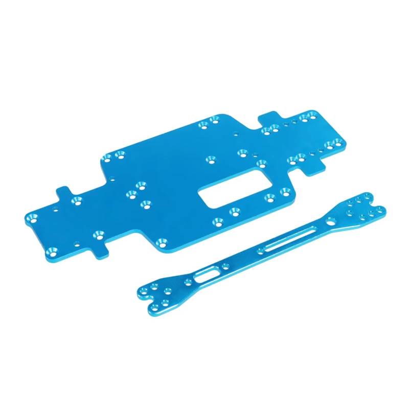 YONMFRDS RC Autoteile Für Wltoys 284161 284010 284131 K989 K979 K969 1/28 Metall Für Chassis Bodenplatte Und Zweite Bodenplatte RC Auto Upgrade Teil(Blue) von YONMFRDS