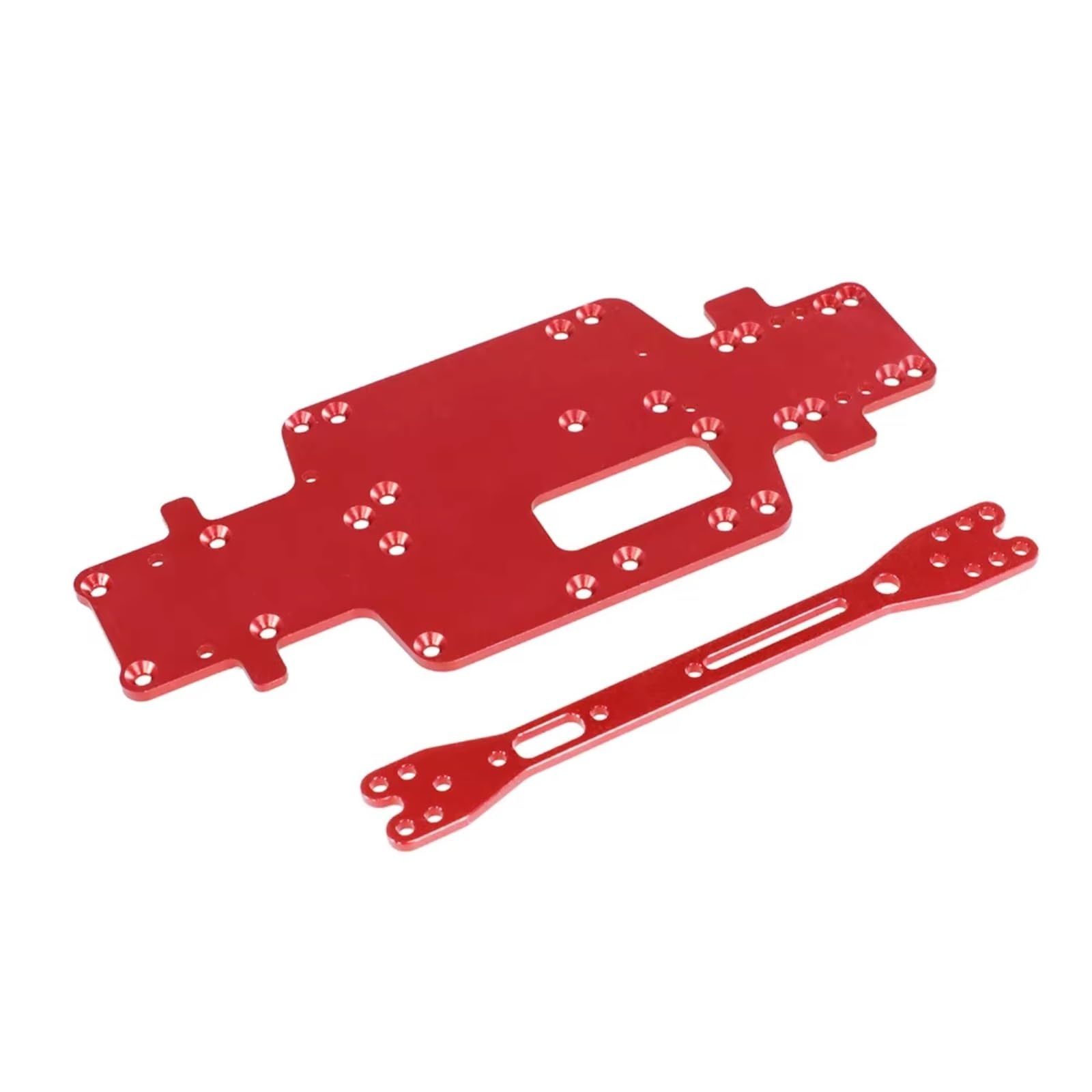 YONMFRDS RC Autoteile Für Wltoys 284161 284010 284131 K989 K979 K969 1/28 Metall Für Chassis Bodenplatte Und Zweite Bodenplatte RC Auto Upgrade Teil(Red) von YONMFRDS