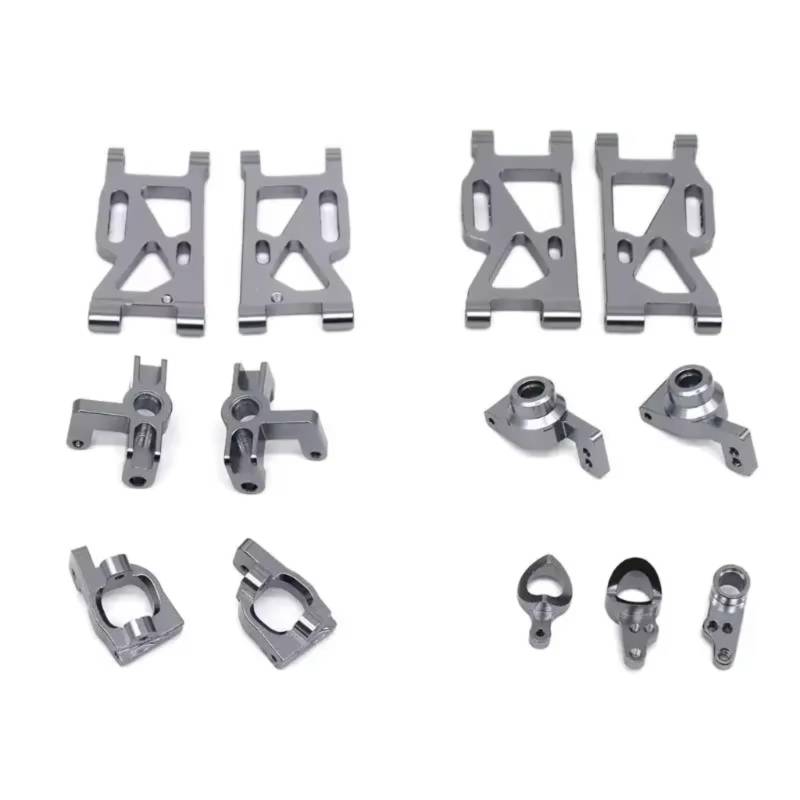 YONMFRDS RC Autoteile Für Wltoys Für 144001 1/14 Metall Lenkung Für Schaukel Arm Basis C Hinten Hub Für Sitz Montage RC Auto Upgrade Teile Zubehör Ersatz(Silver) von YONMFRDS