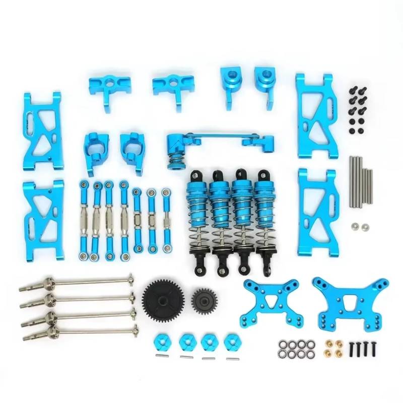 YONMFRDS RC Autoteile Für Wltoys Für 144001 124017 124019 Metall PO Zubehör RC Nachrüstsatz RC Auto Upgrade Teile Zubehör Ersatz(Blue) von YONMFRDS