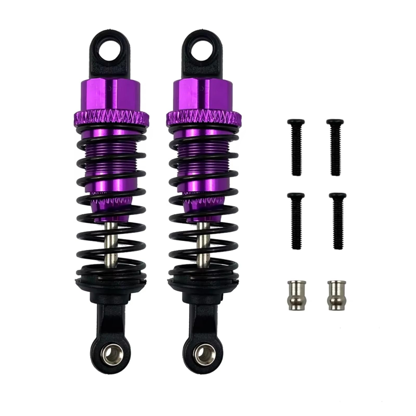 YONMFRDS RC Autoteile Für Wltoys Für A959 A969 A979 K929 Für WPL Für C14 C24 Für MN Für D90 D91 99S 2 PCS Aluminium Stoßdämpfer Upgrade Teile(Purple) von YONMFRDS