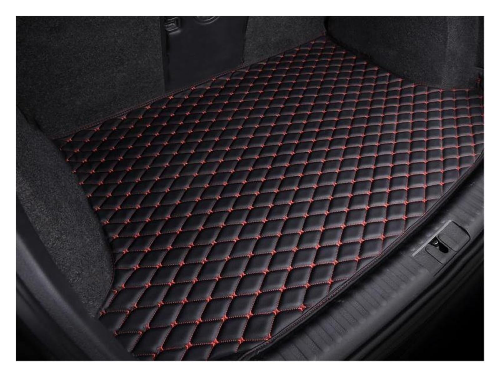 Auto Kofferraummatten Für Panamera 2010 2011 2012 2013 2014 2015 2016 Kofferraummatte Cargo-Liner Teppich Innenausstattung Abdeckung Kofferraumwanne(Black and Red) von YOUKEJNM