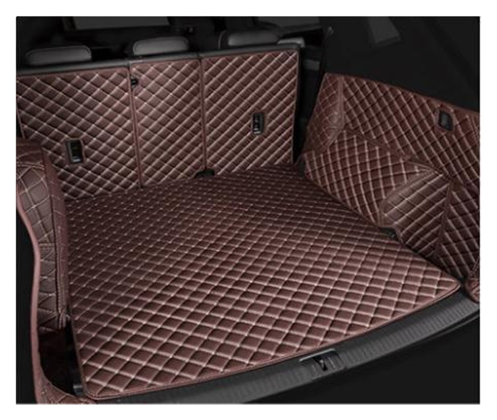 Auto Kofferraummatten Kofferraummatten Teppiche Autozubehör Auto Cargo Liner Für Kia Für Sorento 5 Sitze 2015 2016 2017 2018 2019 Kofferraumwanne(Brown) von YOUKEJNM