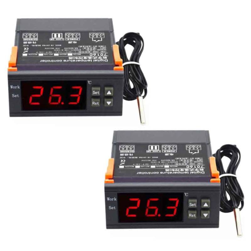 2PCS 12V WH7016C Digital Temperature Controller Temperature Control Switch von YOURRYONG DE