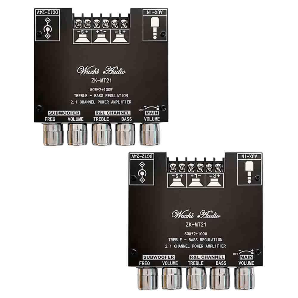 2pcs ZK-MT21 MT21 2.1 Channel 50W 50W 100W DC12 24V Digital Power Board von YOURRYONG DE