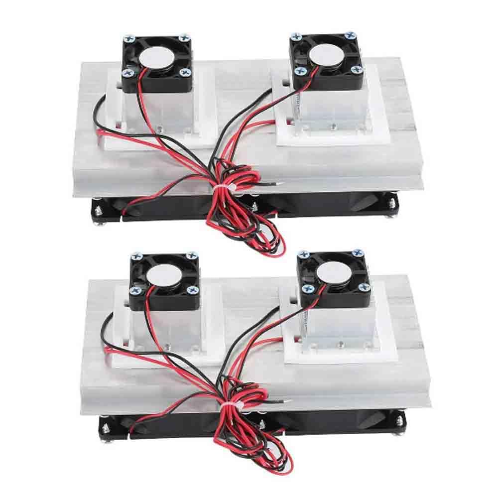 2sets DC 12V DIY Cooling System Kit Semiconductor Cooler 2 Cooling Fans and 2 Cold Junction modules with TEC1-12706 von YOURRYONG DE