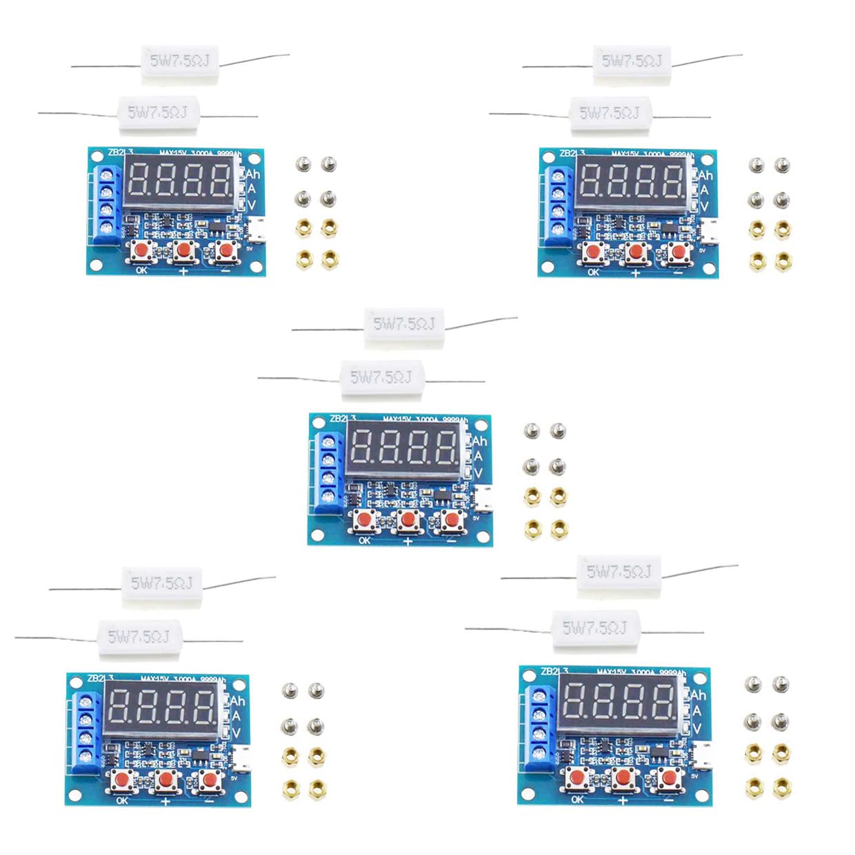 5pcs ZB2L3 Capacity Tester External Load 1.2-12V von YOURRYONG DE