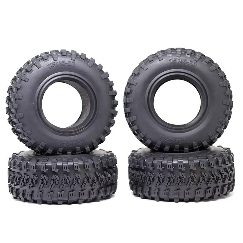 115 mm Zhongzi/W RC Kletterreifen für 1/10 SCX10, YIKONG, TRX4 RC Autos, 4 Stück von YOUUZ