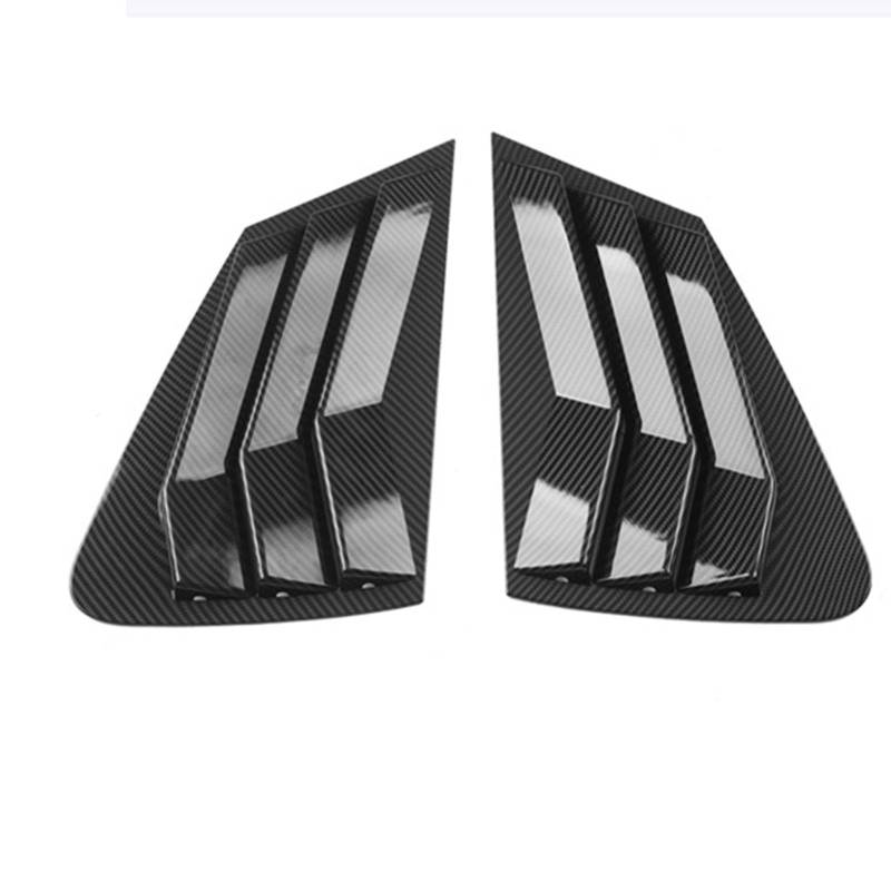 Heckfenster-Jalousien, Kompatibel für VW Tayron 2019-2021, 2 Stück Dreieck-Jalousien, Dekorative Abdeckung für seitliche Lüftungsblenden, B Carbon Fiber Look von YPFYBHD