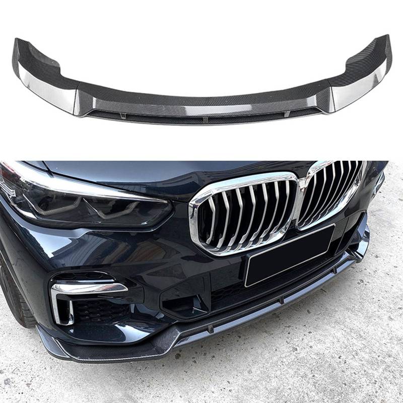 Auto-Frontstoßstangen-Splitter, Kompatibel für BMW X5 G05 M Sport 2019 2020+, Frontlippen-Splitter Diffusor Canard-Schutz Body-Kit Spoiler, B Carbon Fiber Look von YPGHBHD