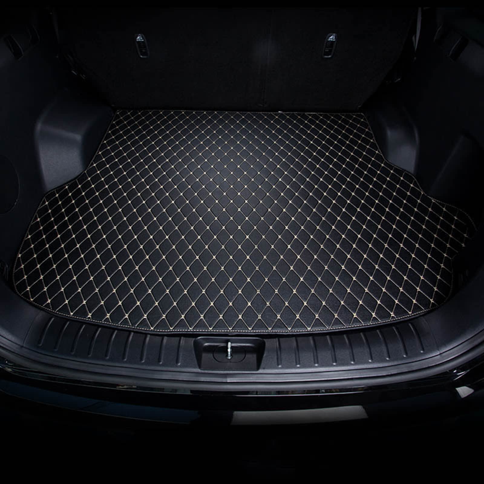 Car Boot Protection Mat, Kompatibel mit Mitsubishi Outlander 5 seats 2013-2016, Boot Protector Boot Mat Accessories,6-Black Beige von YPGHBHD