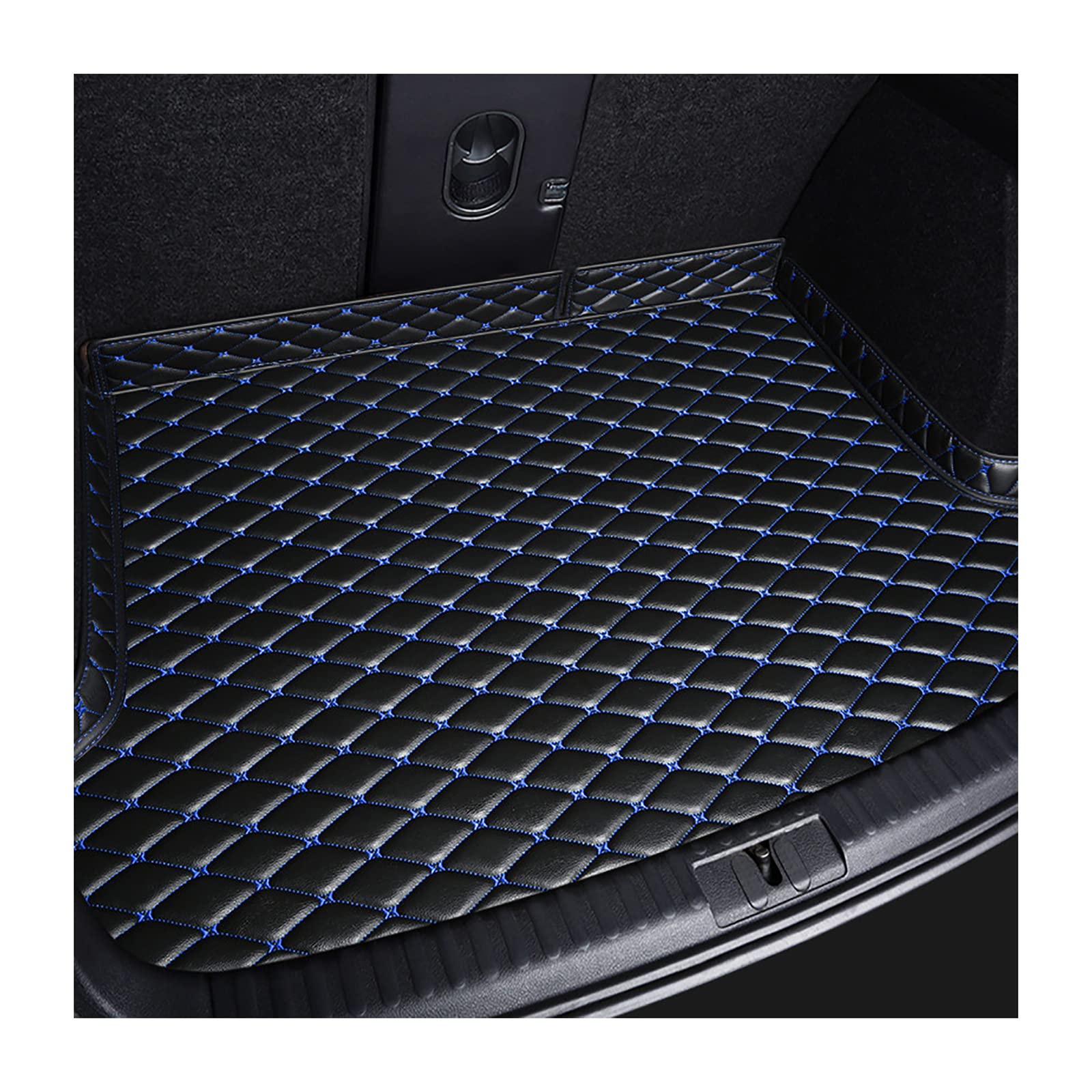 Car Boot Protection Mat mit Erhöhtem Rand, Kompatibel mit Audi Q7 5 seats 2006-2015, Boot Protector Boot Mat Accessories,3-Black Blue von YPGHBHD