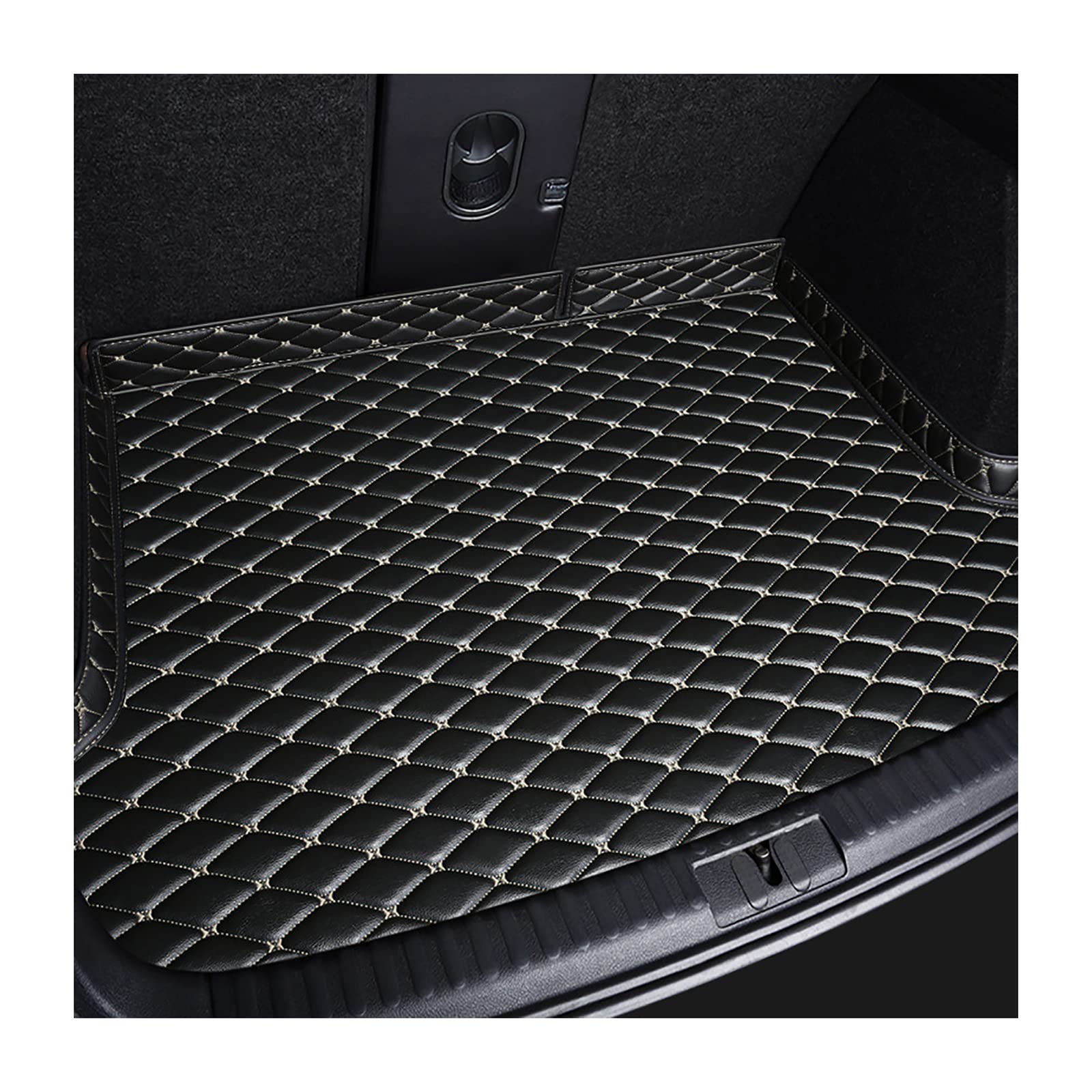 Car Boot Protection Mat mit Erhöhtem Rand, Kompatibel mit Hyundai ix35 2018+, Boot Protector Boot Mat Accessories,2-Black Beige von YPGHBHD