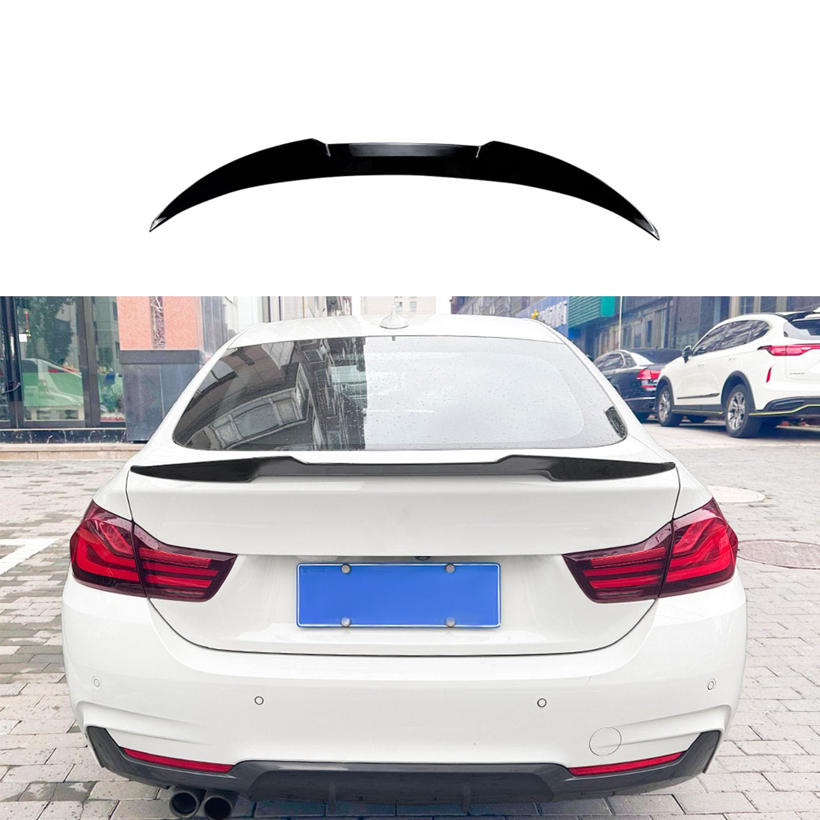 Kompatibel für BMW 4 Series F36 M4 Style 2014-2020, Auto Heckflügel Kofferraumspoiler Kofferraum Flügel Lippe Spoiler Bodykits Zubehör,A Gloss Black von YPGHBHD