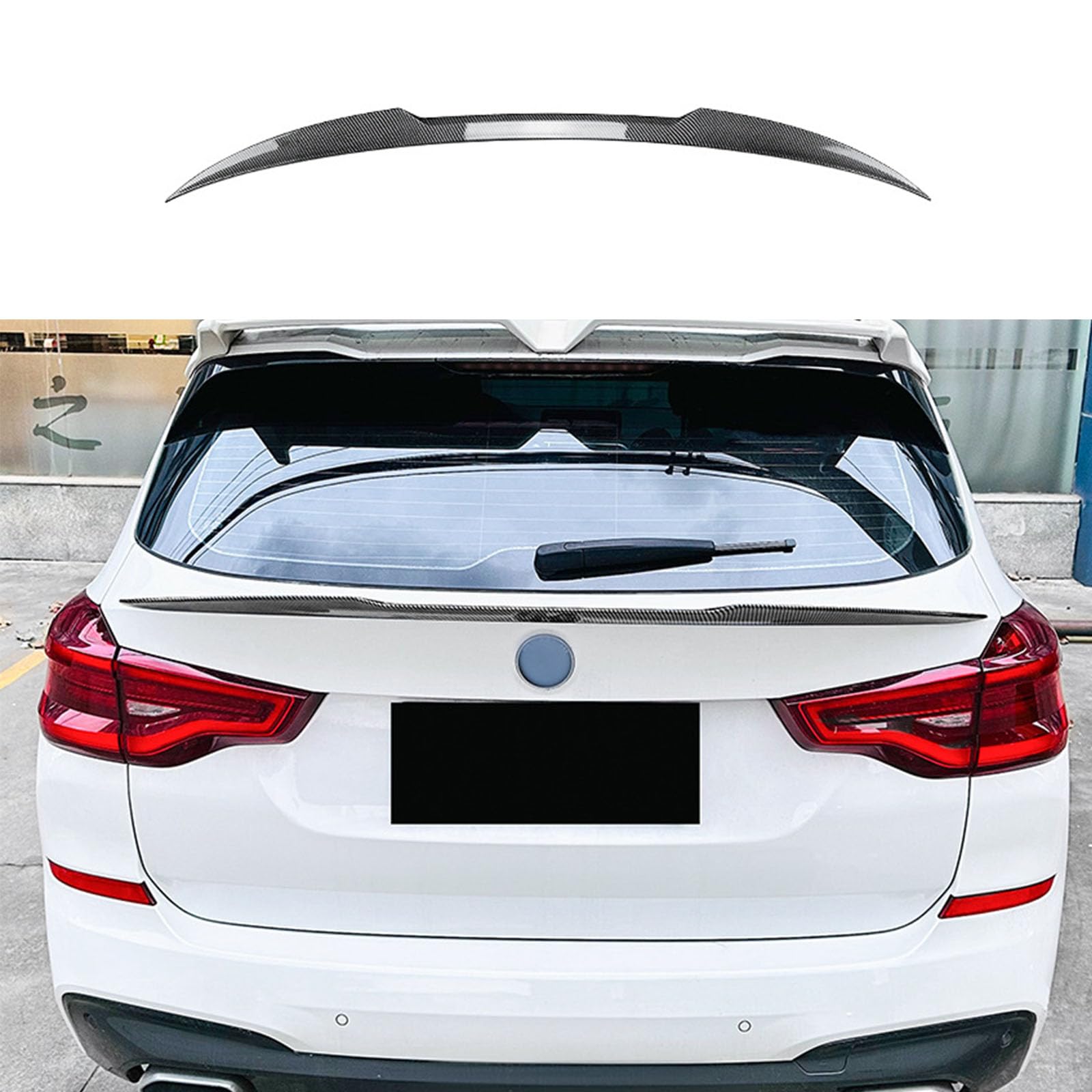 Kompatibel für BMW X3 G01 2018+, Auto Heckflügel Kofferraumspoiler Kofferraum Flügel Lippe Spoiler Bodykits Zubehör,B Carbon Fiber Look von YPGHBHD