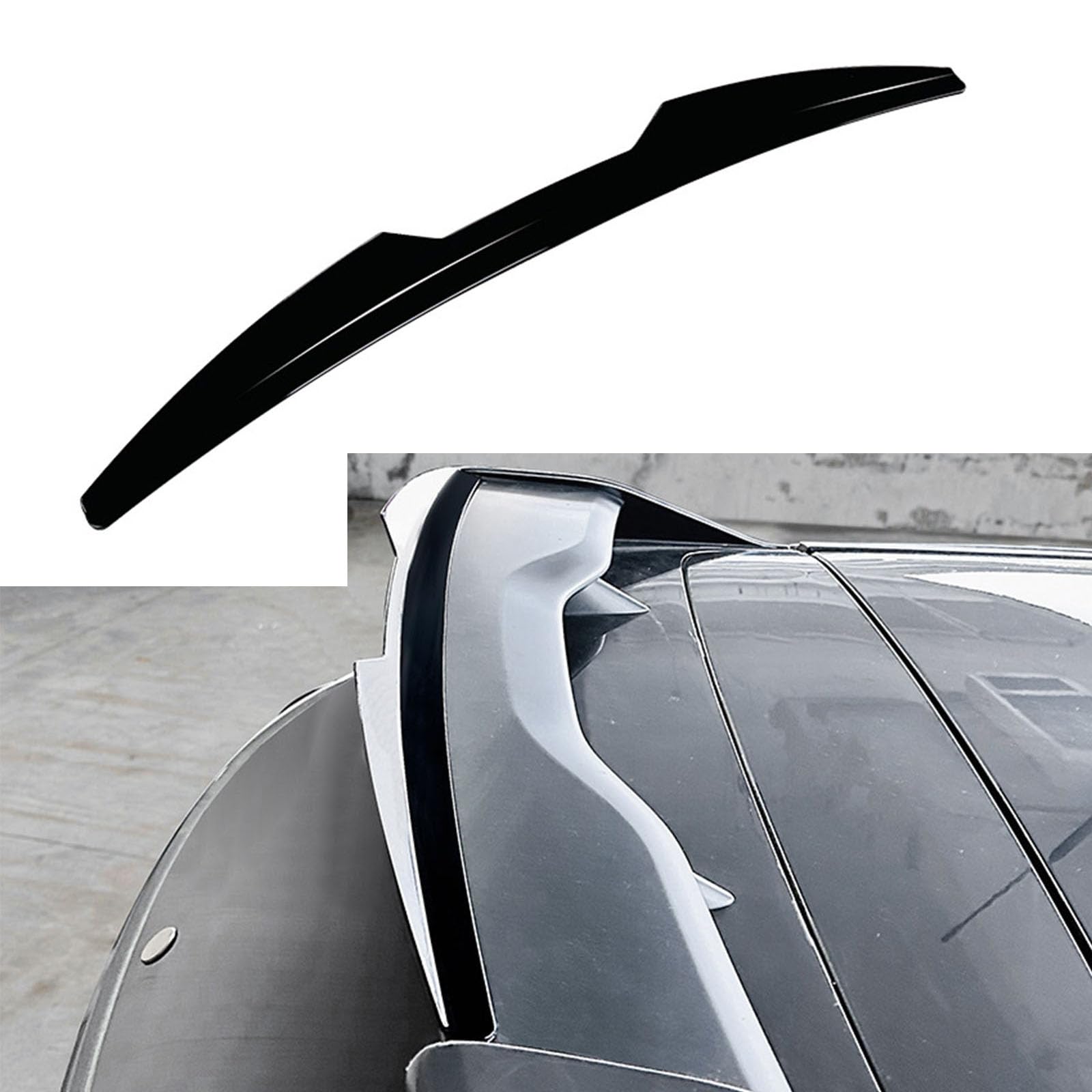 Kompatibel für Ford Focus MK3 RS 2011-2018, Auto Heckflügel Kofferraumspoiler Kofferraum Flügel Lippe Spoiler Bodykits Zubehör,A Gloss Black von YPGHBHD