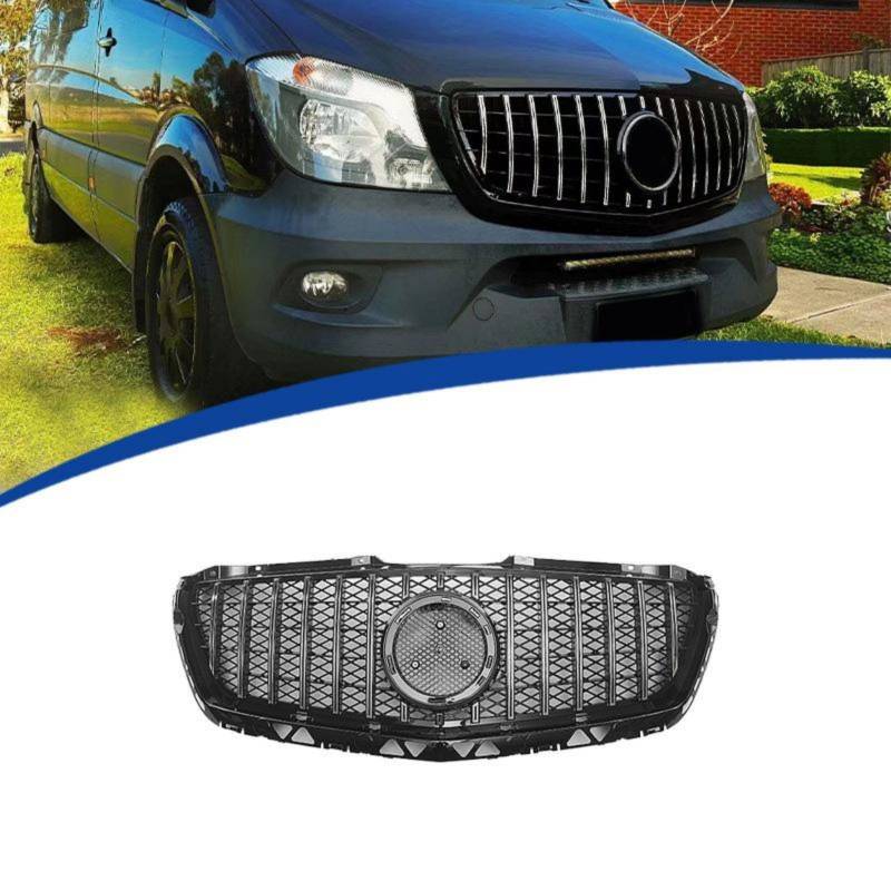 Kühlergrill ABS Front Grill Für Mercedes Benz sprinter W906 GT 2013 2014 2015 2016, Verschleißfest wetterfest und langlebig Sport Stil Autoersatzteile Dauerhaft Grill von YPJHMXQXQ