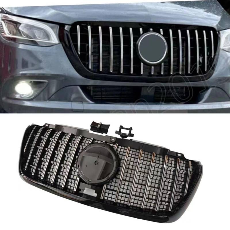 Kühlergrill Front Grill Für Mercedes Benz SPRINTER W907 2018 2019 2020 2021 2022 2023 GT, Verschleißfest wetterfest und langlebig Sport Stil Autoersatzteile Dauerhaft Grill von YPJHMXQXQ