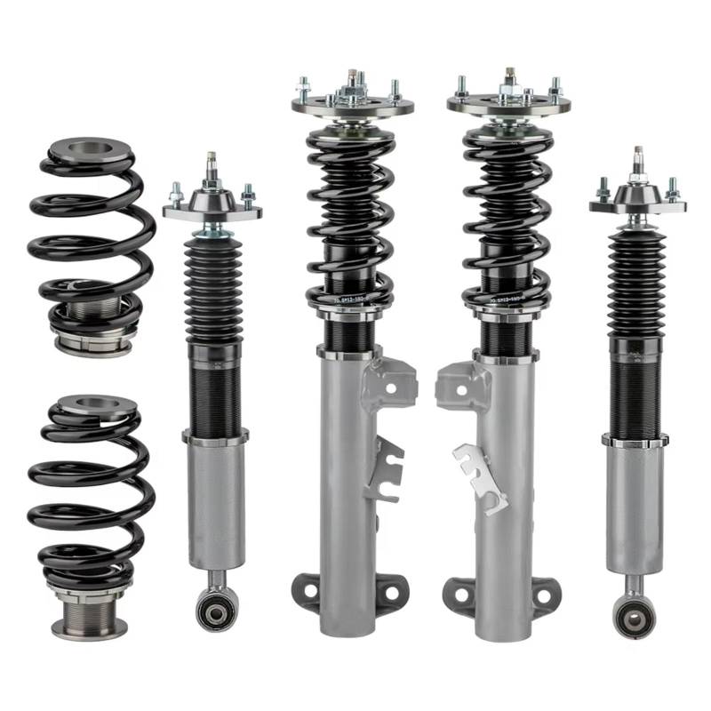 Gewindefahrwerk Verstellbar Set Kompatibel Mit Für 3er 318is 316i 320i 323i E36, Dämpfung, Verstellbares Gewindefahrwerk, Hinterer Unterer Querlenker, Stoßdämpferaufhängung, Autoteile(Silver) von YPLVWSOYQ