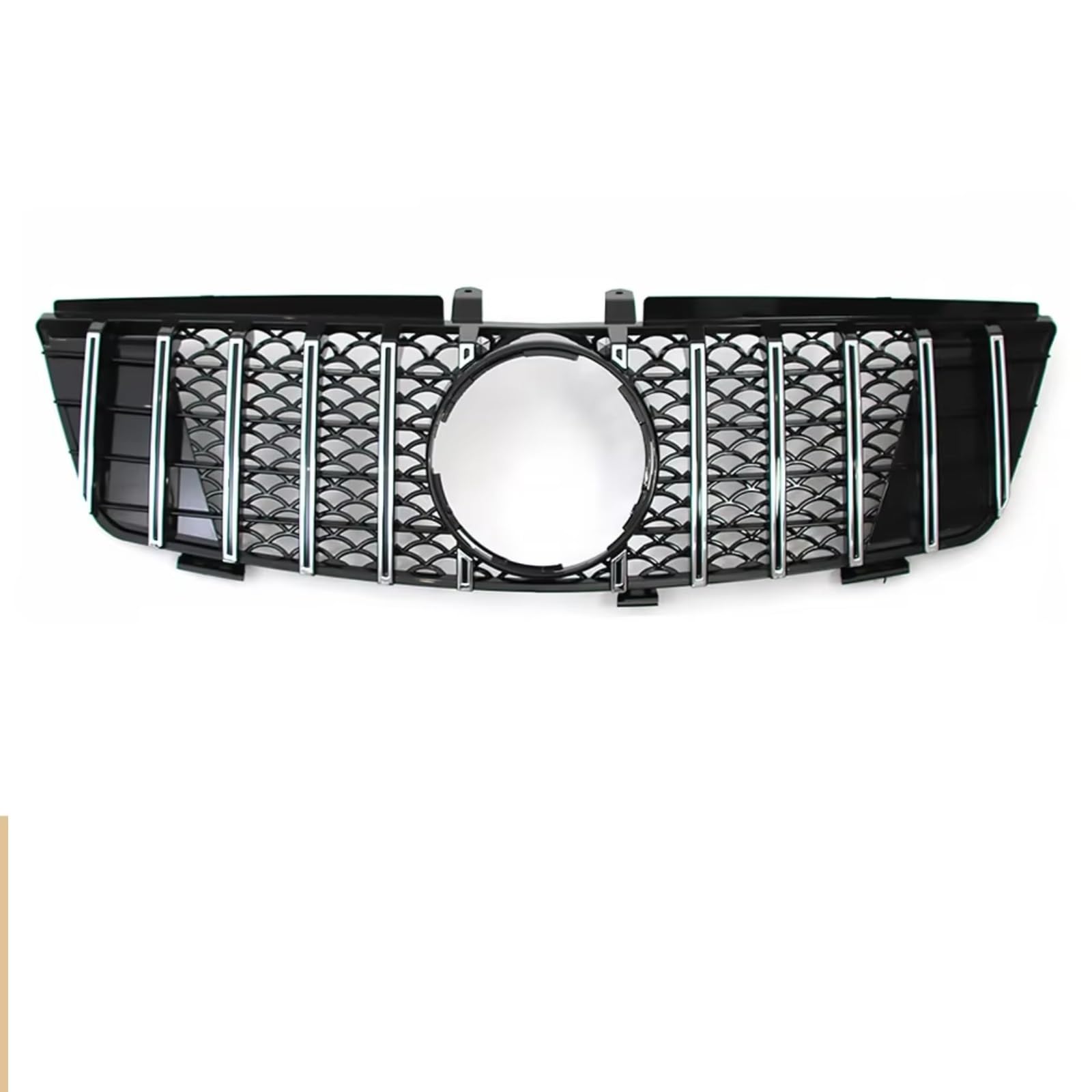 Nieren Kühlergrille Kompatibel Mit Benz Für W164 ML320 ML350 ML500 ML550 ML63 Für AMG 2005 2006 2007 2008 ML-Klasse Auto-Stoßstangengitter, Oberer Kühlergrill Im Diamant-Stil(GTR-Chrome Silver) von YPLVWSOYQ