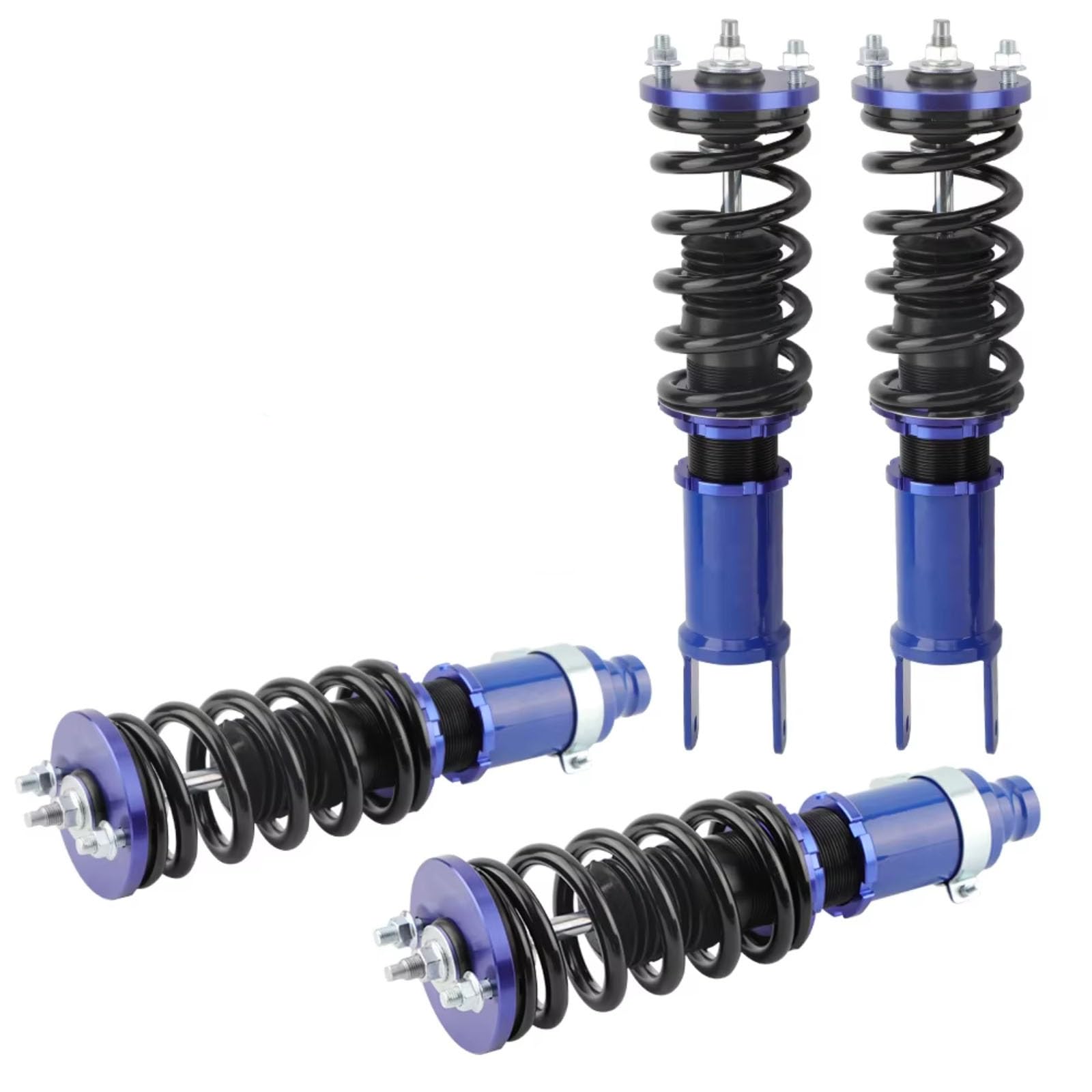 YPLVWSOYQ Gewindefahrwerk Verstellbar Set Kompatibel Mit Civic 1988–2000, Für CR-X 1988–1995, Ersatz-Autoteile, Höhenverstellbare Leistung, Gewindefahrwerk, Federung, Stoßdämpfer, Federung(Blue) von YPLVWSOYQ