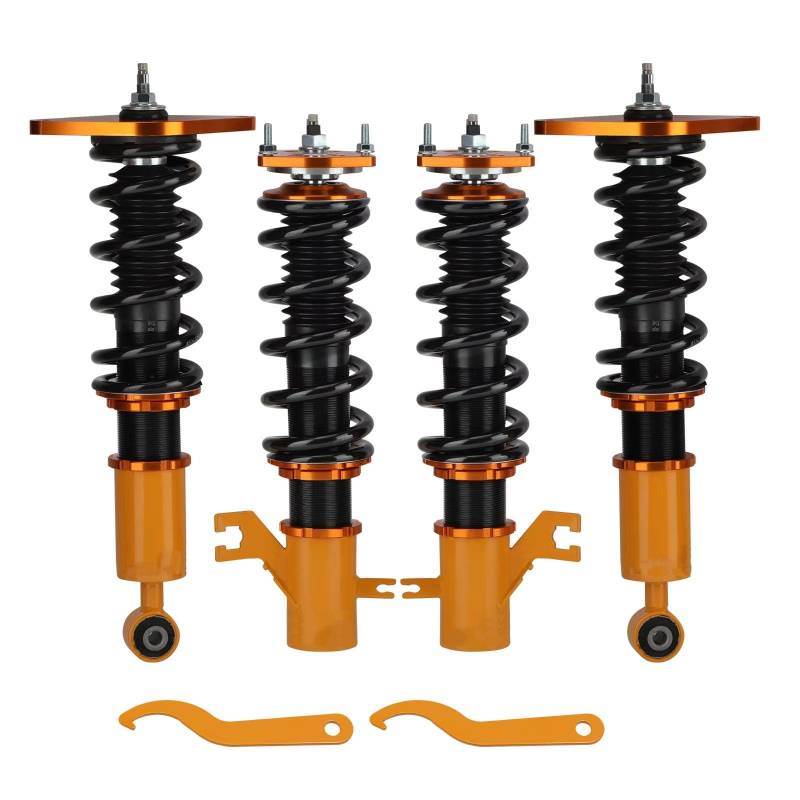 YPLVWSOYQ Gewindefahrwerk Verstellbar Set Kompatibel Mit Nissan Für Sentra B15 Für Sunny N16 2000 2001 2002 2003 2004 2005 2006 Gewindefahrwerke Stoßdämpfer-Kits Aufhängungen Einstellbarer Dämpfer von YPLVWSOYQ