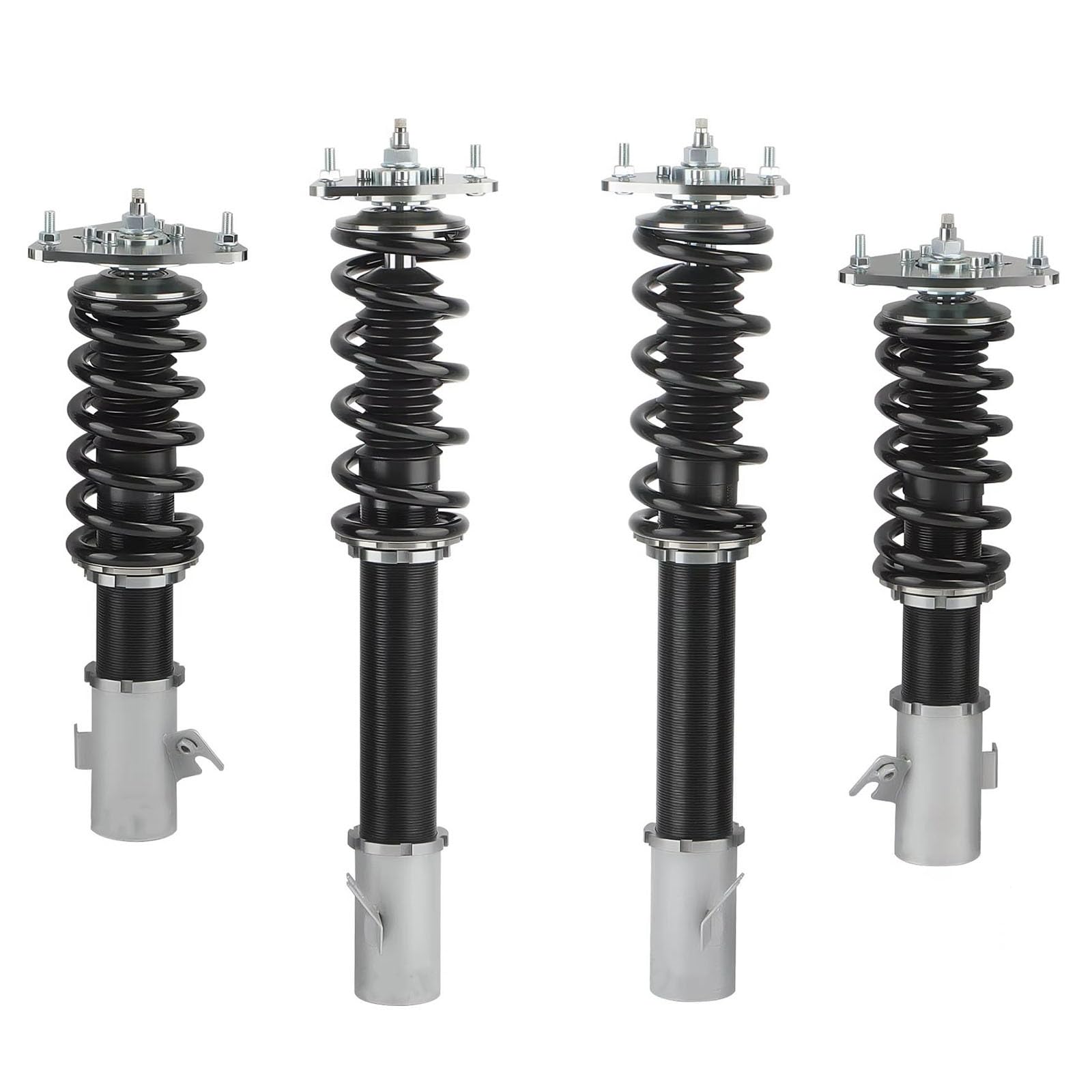 YPLVWSOYQ Gewindefahrwerk Verstellbar Set Kompatibel Mit Saab Für 9-2x Gga Gge 2005 2006 2007, Verstellbare Federbeine, Stoßdämpfer, Stoßdämpfer, Tieferlegungssatz, Autoteile(Silver) von YPLVWSOYQ