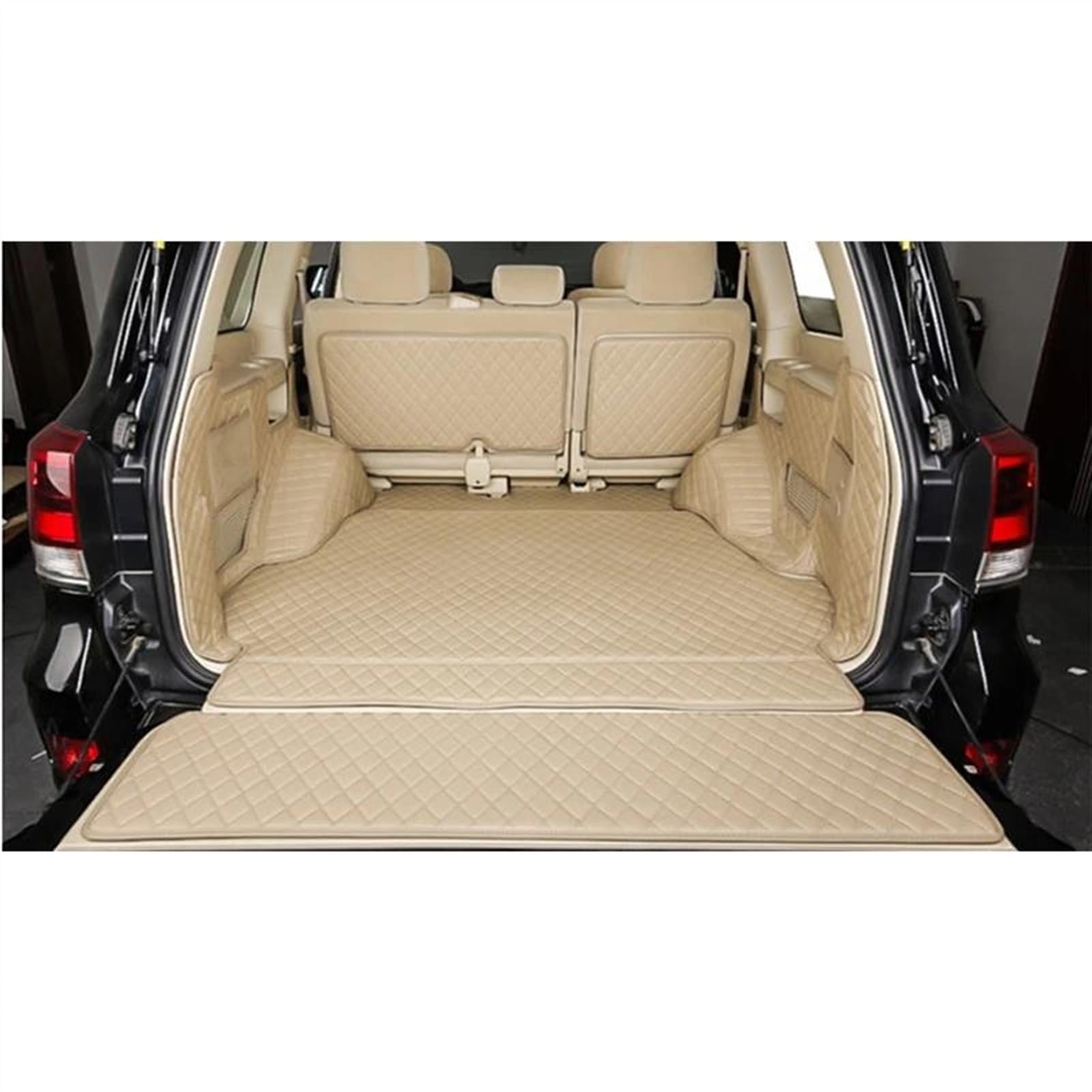 YPLVWSOYQ Kompatibel Mit Lexus Für LX 570 5 Sitze 2007 2008 2009–2018 2019 2020, Kompletter Satz Kofferraummatten, wasserdichte Kofferraumteppiche, Cargo-Liner-Matten Kofferraummatten(3) von YPLVWSOYQ