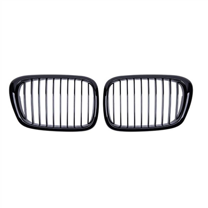 YPLVWSOYQ Nieren Kühlergrille Kompatibel Mit 5er Für E39 1999 2000 2001 2002 2003 Nierengitter Lufteinlass Grill Auto Frontgitter Stoßstange Motorhaube Obere Gitterabdeckung(Matte Black) von YPLVWSOYQ