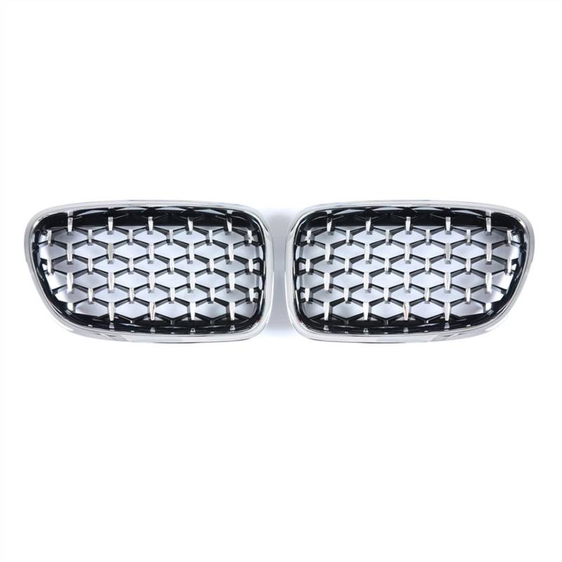 YPLVWSOYQ Nieren Kühlergrille Kompatibel Mit 5er Für GT F07 528i 535i 550i 2009 2010 2011 Nierengitter Lufteinlass Grill Auto Frontgitter Stoßstange Haube Obere Gitterabdeckung(All Silver) von YPLVWSOYQ