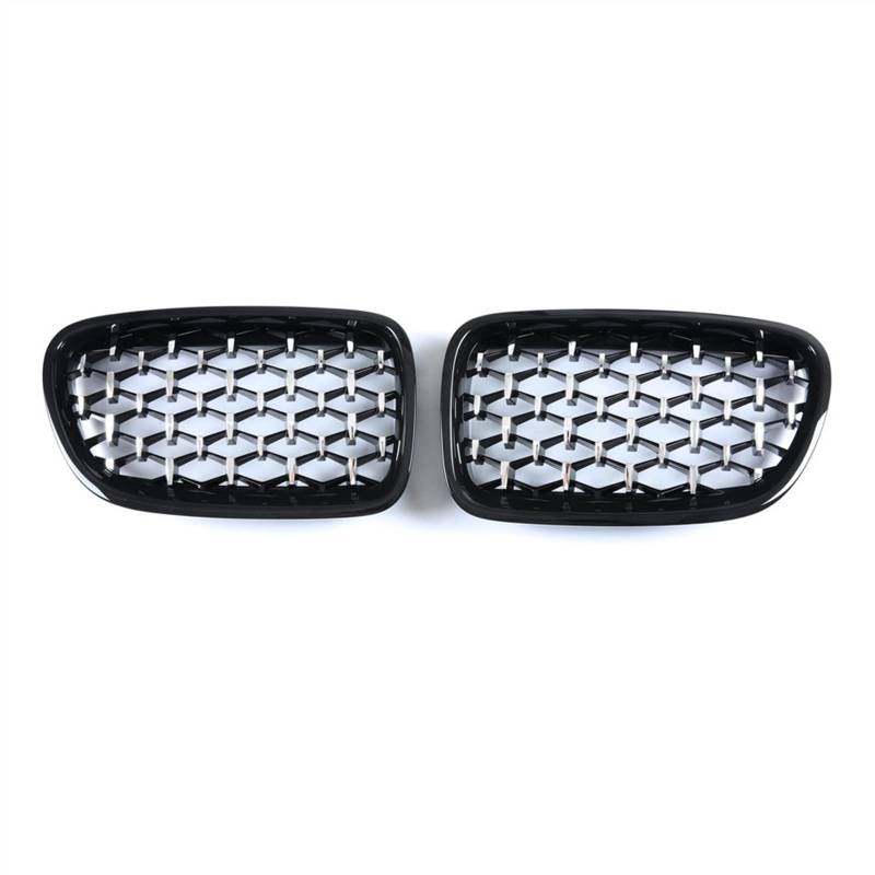 YPLVWSOYQ Nieren Kühlergrille Kompatibel Mit 5er Für GT F07 528i 535i 550i 2015 2016 2017 Nierengitter Lufteinlass Grill Auto Frontgitter Stoßstange Haube Obere Gitterabdeckung(Silver and Black) von YPLVWSOYQ