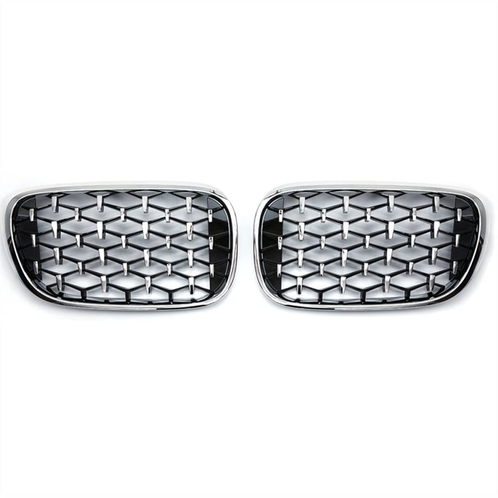 YPLVWSOYQ Nieren Kühlergrille Kompatibel Mit 7er Für G11 G12 2016 2017 2018 2019 2020 Nierengitter Lufteinlass Grill Auto Frontgitter Stoßstange Haube Obere Gitterabdeckung(Full Silver) von YPLVWSOYQ