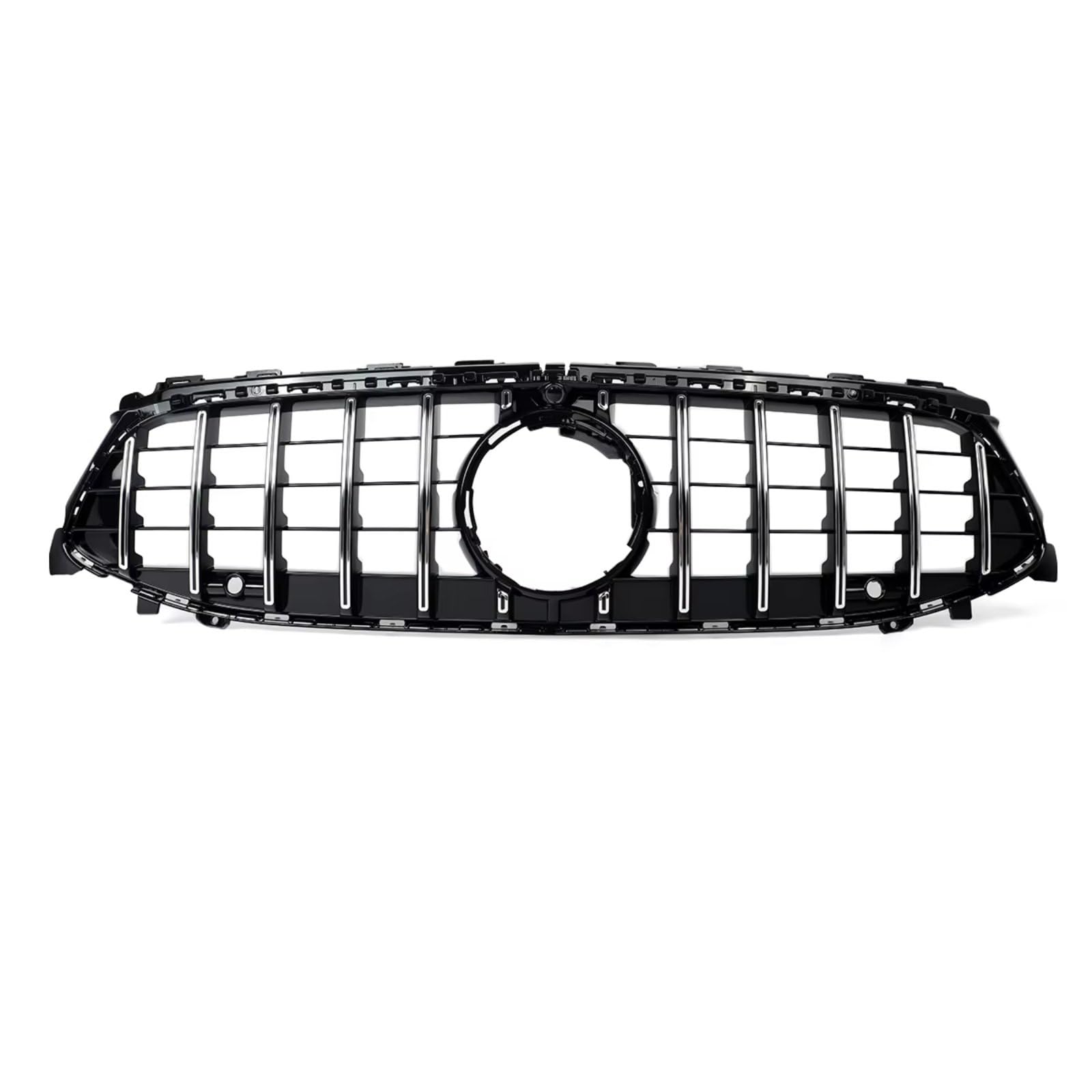 YPLVWSOYQ Nieren Kühlergrille Kompatibel Mit Benz Für W118 CLA200 CLA250 CLA35 CLA-Klasse 2023 2024. Auto-Frontstoßstangengrill, Oberer Grill, Renngrill, Netzgrill(Chrome Black) von YPLVWSOYQ