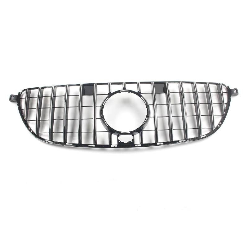 YPLVWSOYQ Nieren Kühlergrille Kompatibel Mit Benz Für W166 GLE63 Für AMG 2016 2017 2018 2019, Auto-Frontstoßstangengrill, Renngrill, Vorderer Oberer Stoßfänger-Kühlergrill(Chrome) von YPLVWSOYQ