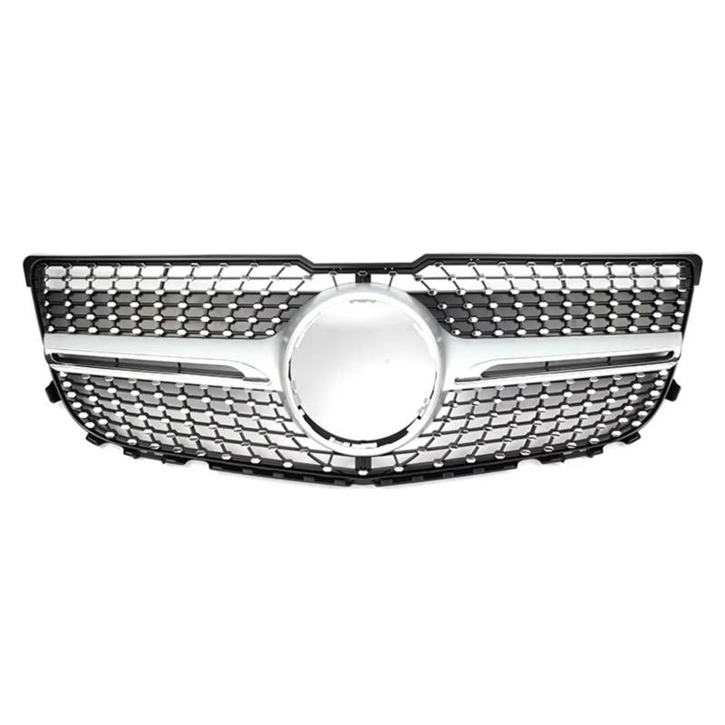 YPLVWSOYQ Nieren Kühlergrille Kompatibel Mit Benz Für X204 2013 2014 2015 Für GLK250 GLK300 GLK350 Auto-Stoßstangengitter, Diamant-Stil, Vorderer Renngrill, Autozubehör(Silver,Diamond) von YPLVWSOYQ