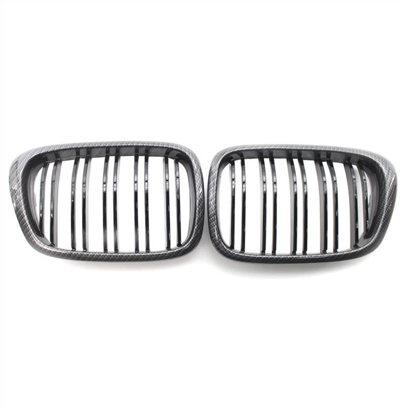 YPLVWSOYQ Nieren Kühlergrille Kompatibel Mit E39 525 528 530 535 M5 1997 1998 1999 2000 2001 2002 2003 Nierengitter Lufteinlass Grill Auto Frontstoßstange Obere Grillabdeckung(Carbon Fiber) von YPLVWSOYQ