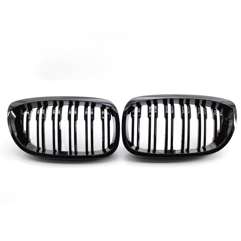 YPLVWSOYQ Nieren Kühlergrille Kompatibel Mit E46 3er 2-Türer 2DR 2002 2003 2004 2005 Auto-Front-Nierengitter Snap-on-Doppellamellen-Grill-Stoßfängerhaube von YPLVWSOYQ