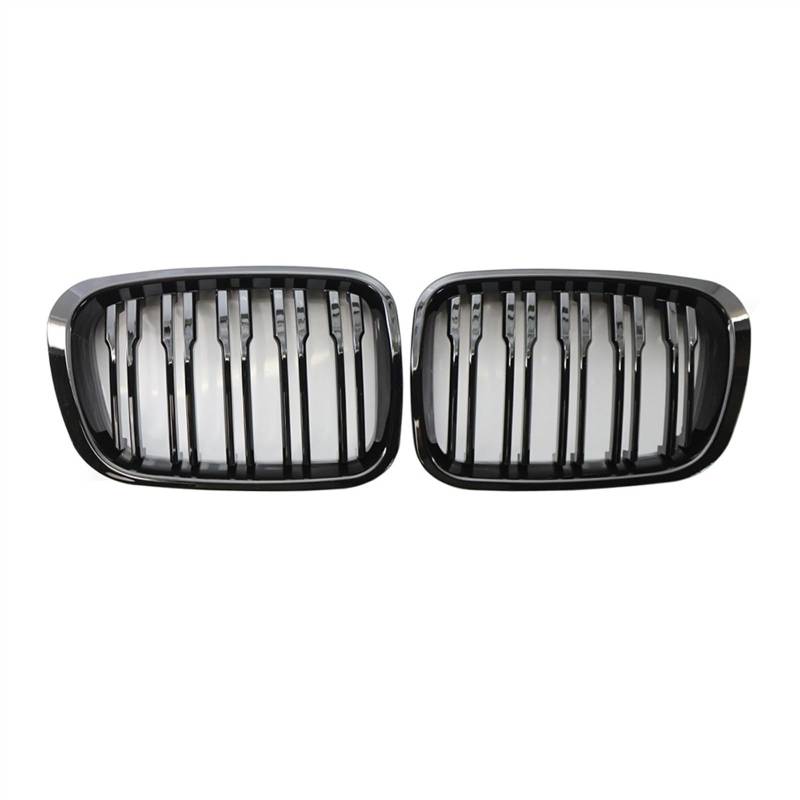 YPLVWSOYQ Nieren Kühlergrille Kompatibel Mit E46 4D 4DR 1998 1999 2000 2001 Air Intake Grill Auto Front Kidney Grill Upper Grille Cover Bumper Hood(Gloss Black) von YPLVWSOYQ