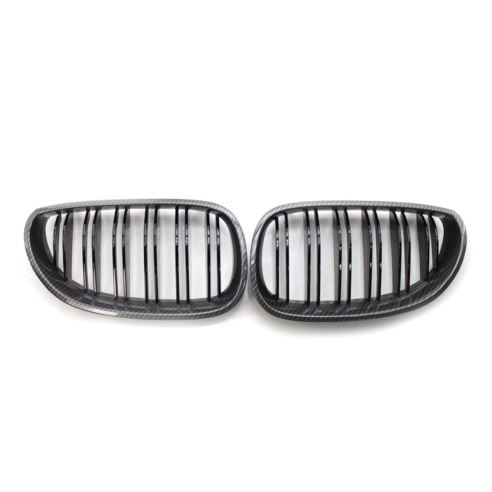 YPLVWSOYQ Nieren Kühlergrille Kompatibel Mit E60 E61 M5 5er 2007 2008 2009 2010 Nierengitter Lufteinlass Grill Auto Frontgitter Stoßstange Motorhaube Obere Gitterabdeckung(Carbon Fiber) von YPLVWSOYQ