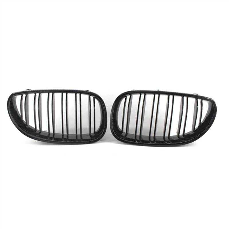 YPLVWSOYQ Nieren Kühlergrille Kompatibel Mit E60 E61 M5 5er 2007 2008 2009 2010 Nierengitter Lufteinlass Grill Auto Frontgitter Stoßstange Motorhaube Obere Gitterabdeckung(Gloss Black) von YPLVWSOYQ