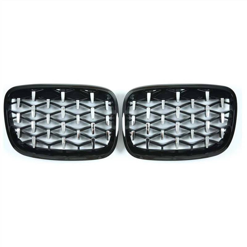 YPLVWSOYQ Nieren Kühlergrille Kompatibel Mit F45 228i 220i 235i 2013 2014 2015 2016 2017 2018 Auto Front Kidney Grill Air Intake Grill Stoßstange Hood Upper Grille Cover(Black Silver) von YPLVWSOYQ