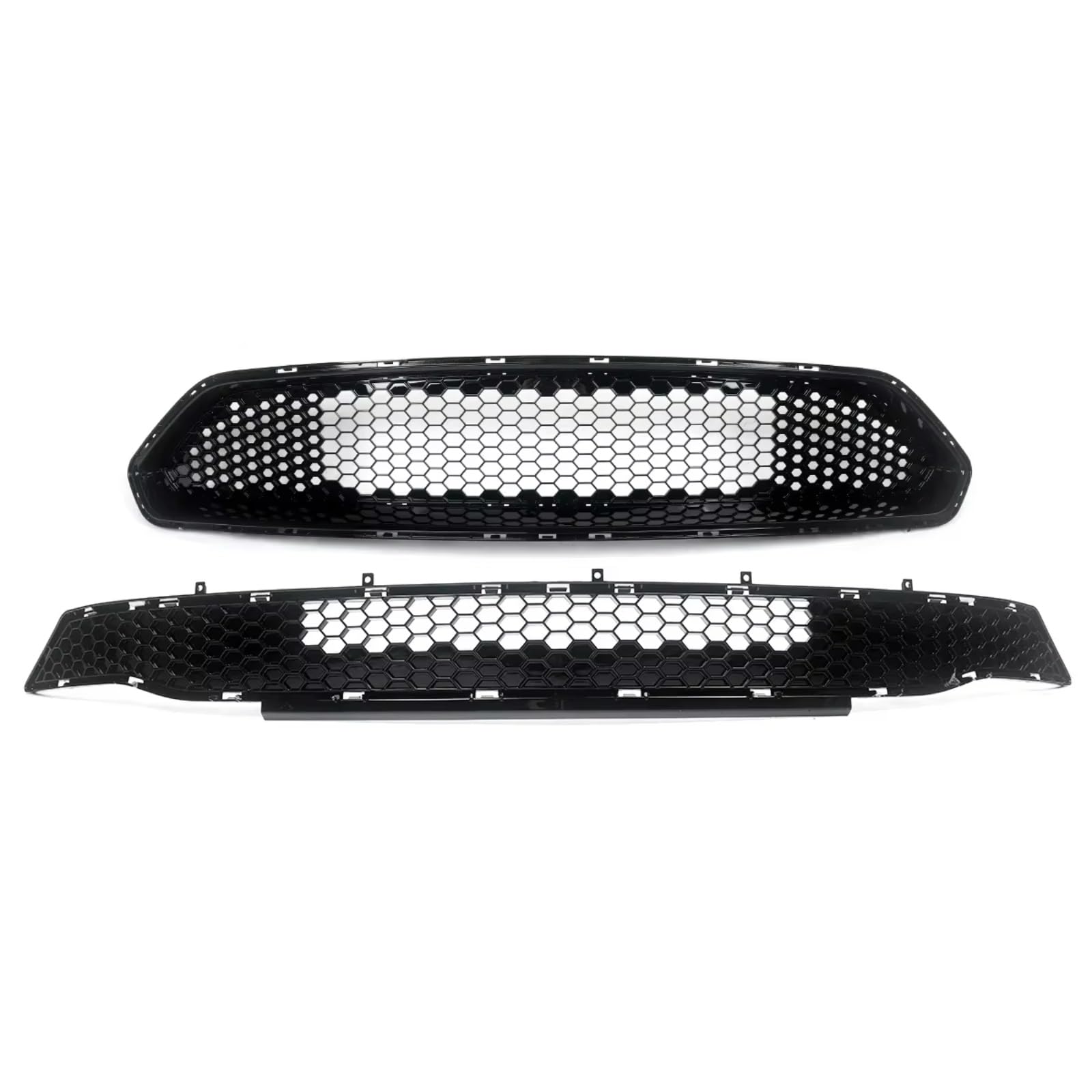 YPLVWSOYQ Nieren Kühlergrille Kompatibel Mit Ford Für Mustang 2018 2019 2020 2021 Autozubehör Vorne Oben Unten Stoßstangengrill Wabenstil Grill Frontgrill von YPLVWSOYQ