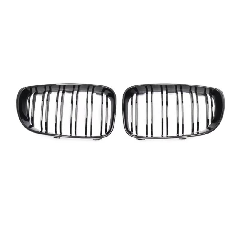 YPLVWSOYQ Nieren Kühlergrille Kompatibel Mit Für E81 E82 E87 E88 5DR 3DR 1er Serie 2007 2008 2009 2010 2011 2012 2013 Front-Nierengrills, Glänzend Schwarze Doppellamellengitter von YPLVWSOYQ