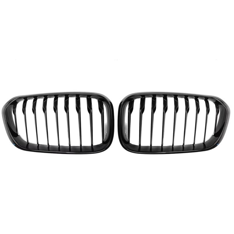 YPLVWSOYQ Nieren Kühlergrille Kompatibel Mit Für F20 F21 120i LCI 1 Serie 2015 2016 2017, Auto-Frontnieren-Stoßstangengrill, Sportgrill, Einzellamellengrill, Renngrill von YPLVWSOYQ