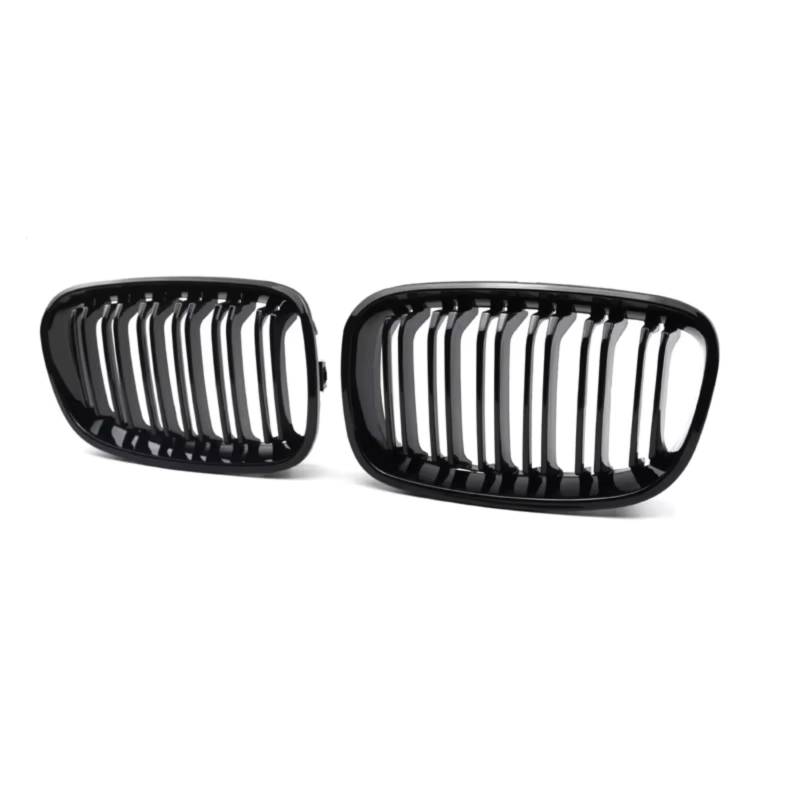 YPLVWSOYQ Nieren Kühlergrille Kompatibel Mit Für F20 F21 2011 2012 2013 2014 1 Serie Auto Ersatz Auto Frontstoßstange Nierengitter Racing Grills Doppellamellengitter(Black) von YPLVWSOYQ