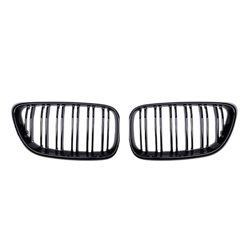 YPLVWSOYQ Nieren Kühlergrille Kompatibel Mit Für F22 F23 F87 M2 2 Series 2016 2017 2018 2019 2020 2021 2022 2023 Frontstoßstange Nierengrill Dual Slat Grills Racing Grille(Glossy Black) von YPLVWSOYQ